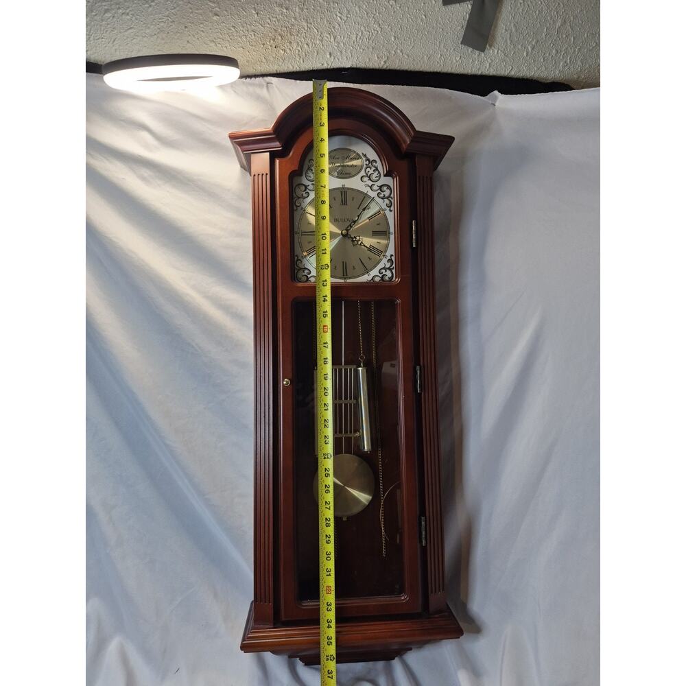 Bulova Westminster Ave Maria Chime Wall Clock Beautiful Clock That Keeps Time - Picture 14 of 16